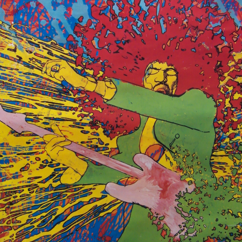 1971 Second Print 'Big O' Martin Sharpe Jimmy Hendrix ‘Explosion’ Poster