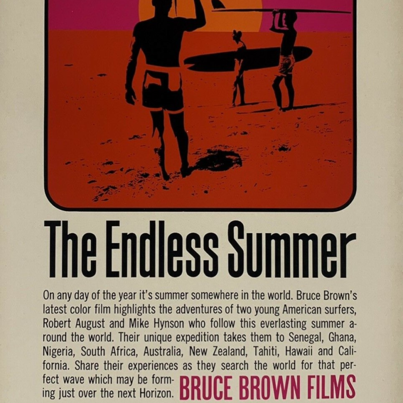 Original 1965 The Endless Summer 17'' x 11'' Surfing Poster