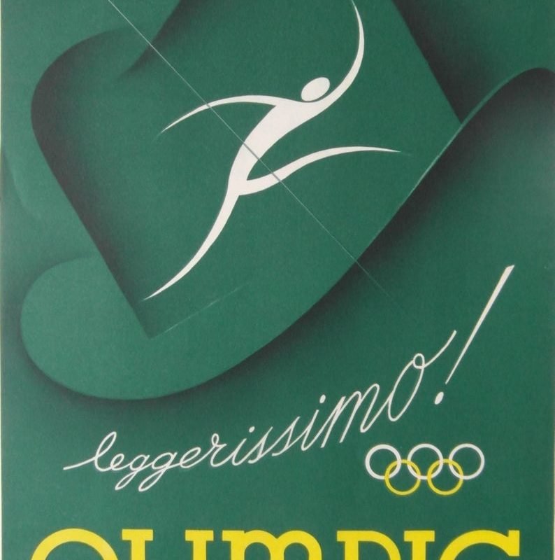 Original 1930s Art Deco Small Format Italian Advertsing Poster for Hats