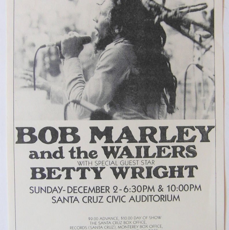 Original 1979 Bob Marley Concert Poster