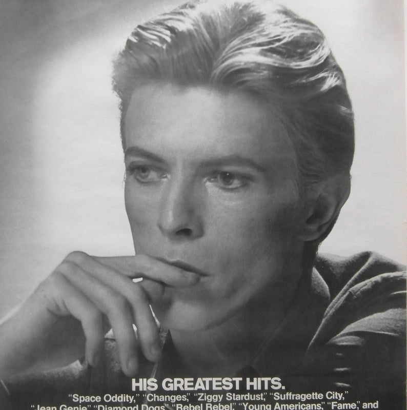 Original 1976 RCA USA David Bowie Promotional Poster for the Album 'Changes One'