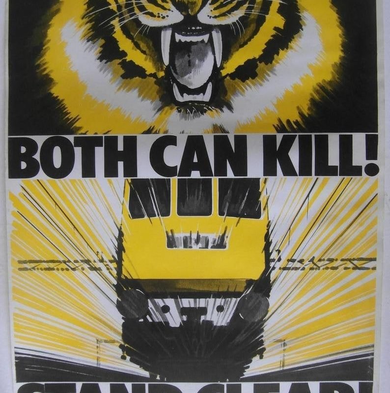 Original 1972 British Rail Accident Prevention Service Poster