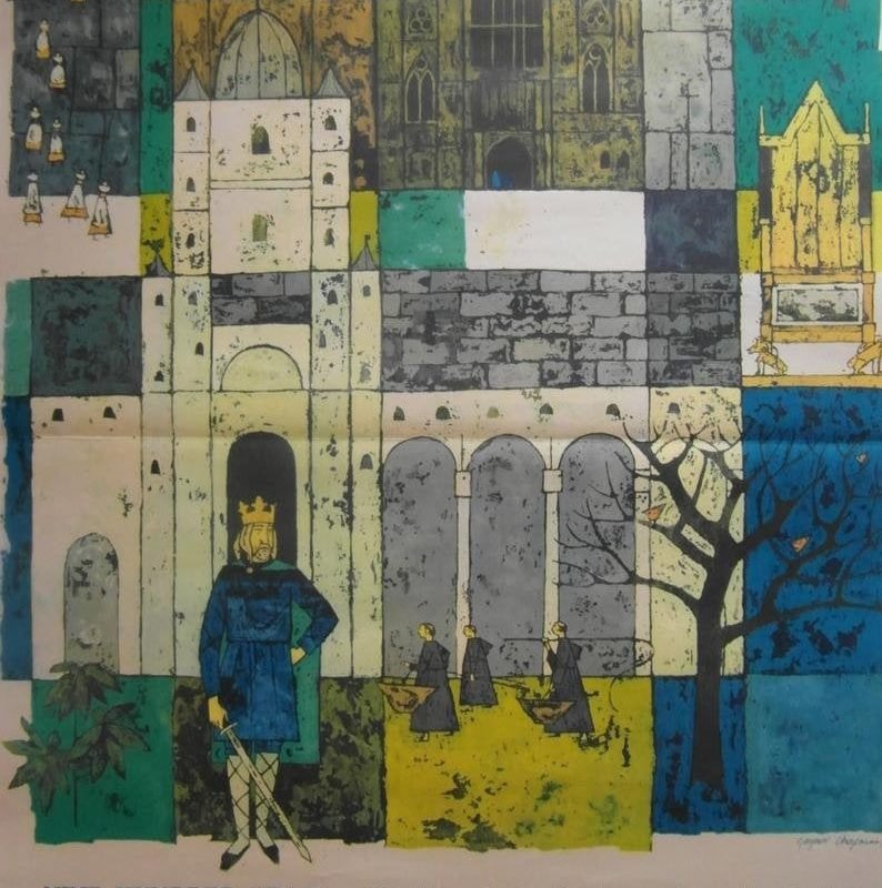 Original 1966 London Underground Poster '900 Years; Westminster Abbey'