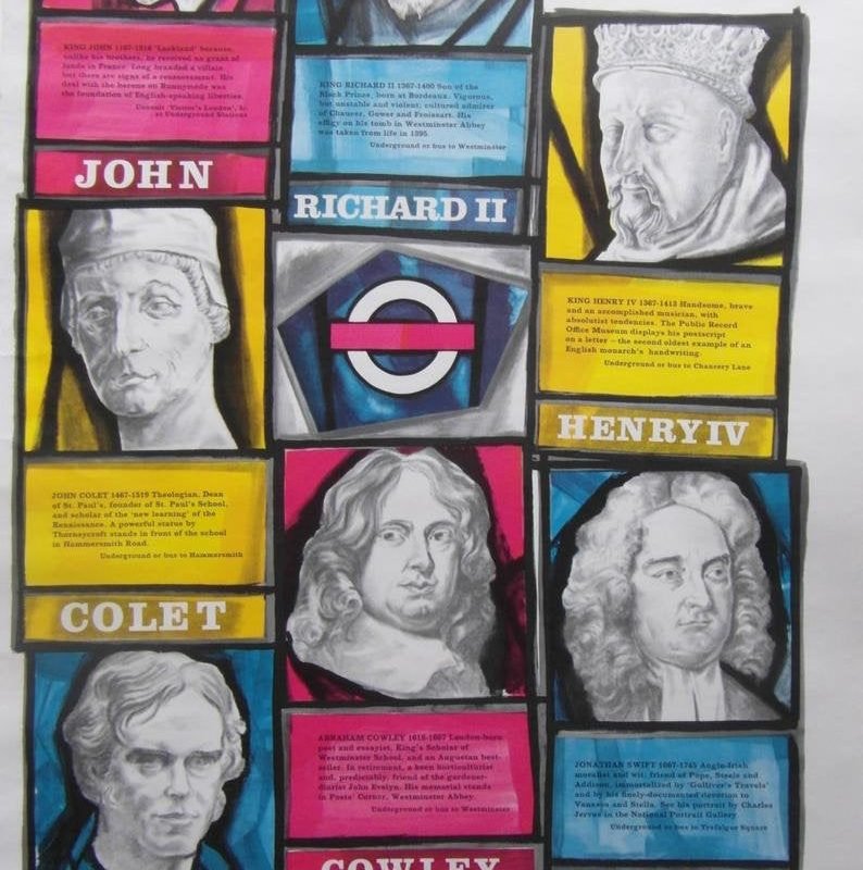 Original 1967 London Underground Poster 'Centenaries'
