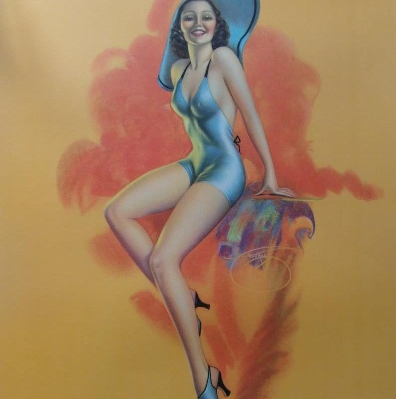 Original 1940s Billy Devorss Pin-up Poster