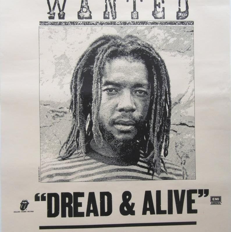 Original 1981 Peter Tosh Boxing Style Promotional Poster for the Tour and Album 'Wanted Dread and Alive'