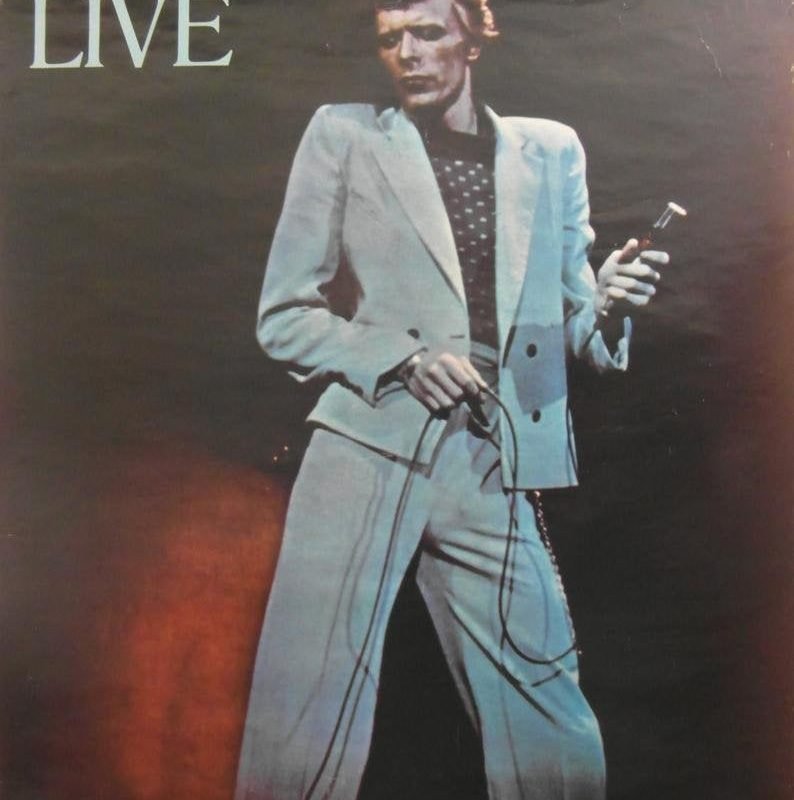 Original 1974 RCA David Bowie Promotional Poster for the Album 'David Live'.