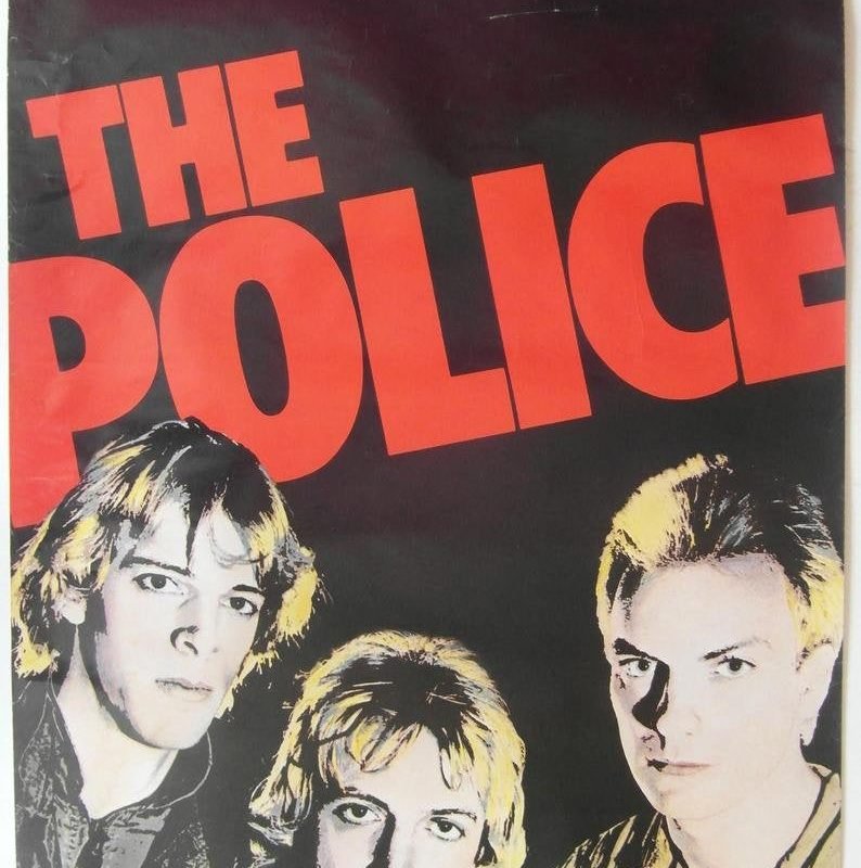 Original 1979 The Police USA Promotional Poster for their Debut Album 'Outlandos d'Amour'