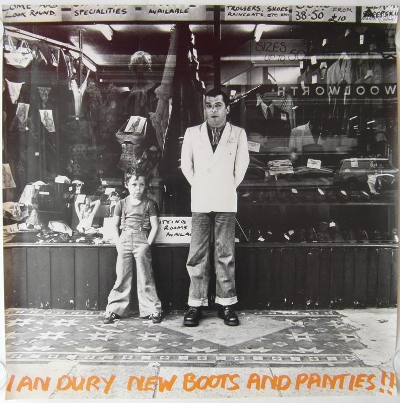 Original 1978 USA Ian Dury Promotional Poster for the Debut Album 'New Boots and Panties'