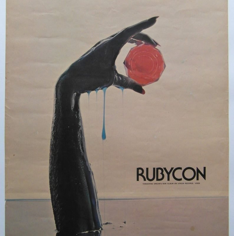 Original 1975 Tangerine Dream Promotional Poster for the Album 'Rubycon'