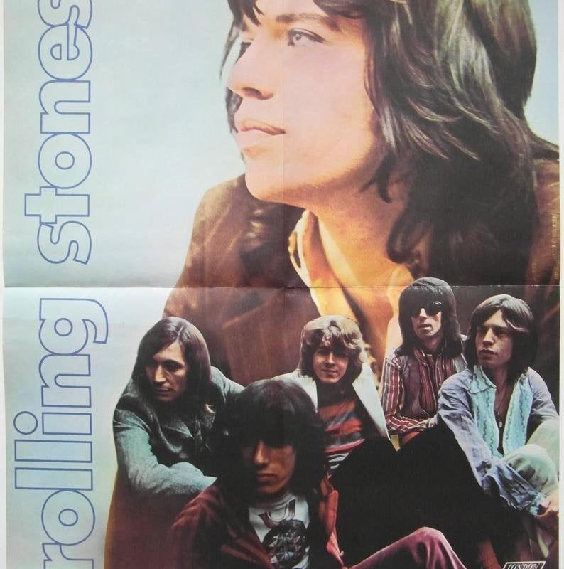 Original 1969 Rolling Stones insert Poster for the Album 'Let it Bleed'