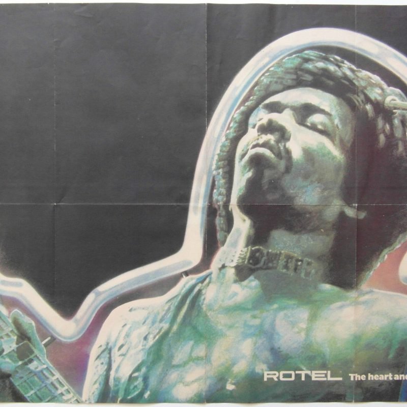 Original c1970s Jimi Hendrix Rotel Insert Poster