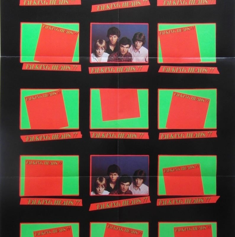 Original 1977 Talking Heads Promotional Poster for their Debut Album 'Talking Heads 77'