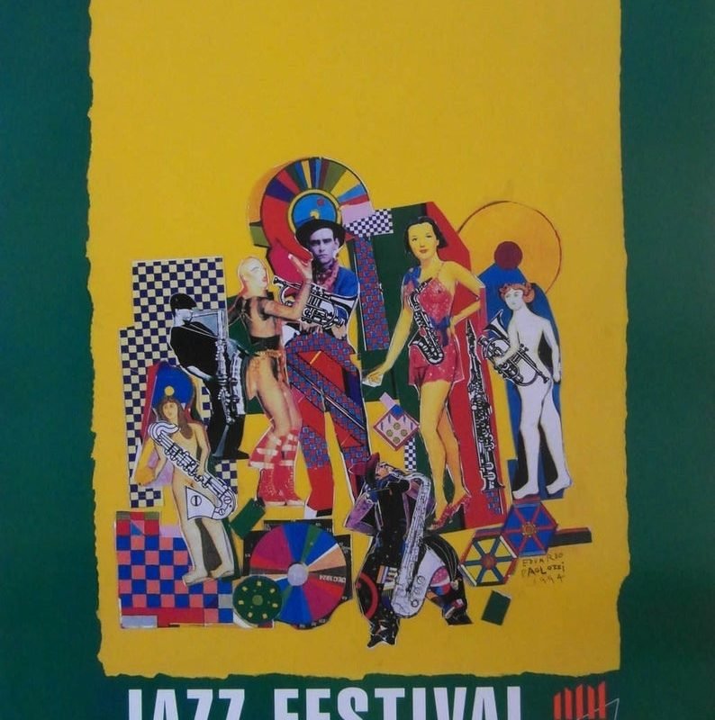 Original 1994 Eduardo Paolozzi Soho Jazz Festival Advertising Poster