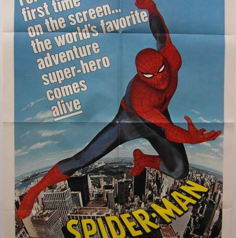 Original 1977 USA 1 Sheet 'Spiderman' Marvel Movie Poster