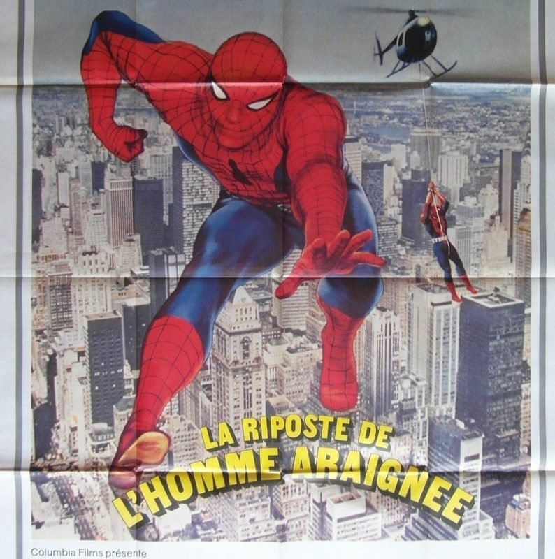 Original 1978 French Grande 'Spiderman Strikes Back' Marvel Movie Poster
