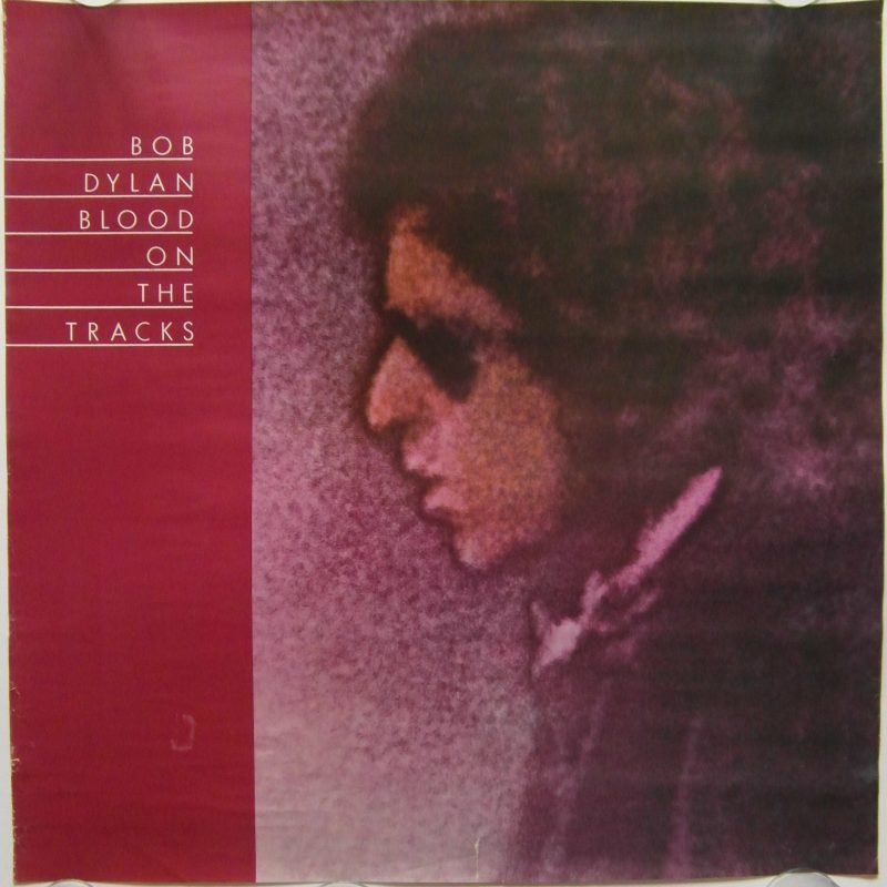Rare Original 1975 Bob Dylan Promotional Poster for the Album 'Blood on the Tracks'