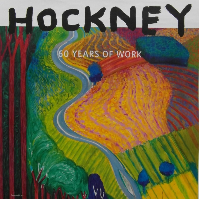 Original Tate Britain David Hockney Exhibition Poster 'Hockney 60 Years of Work'