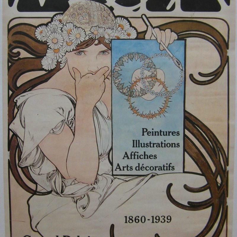 Original 1980 Alphonse Mucha Paris Exhibition Poster