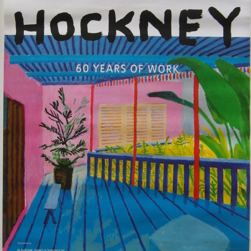 Original Tate Britain David Hockney Exhibition Poster 'Hockney 60 Years of Work'