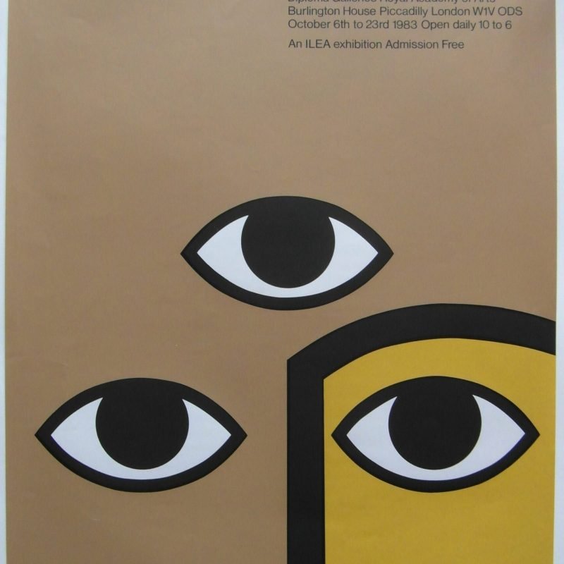 Original 1983 Tom Eckersley Royal Academy of Arts Poster