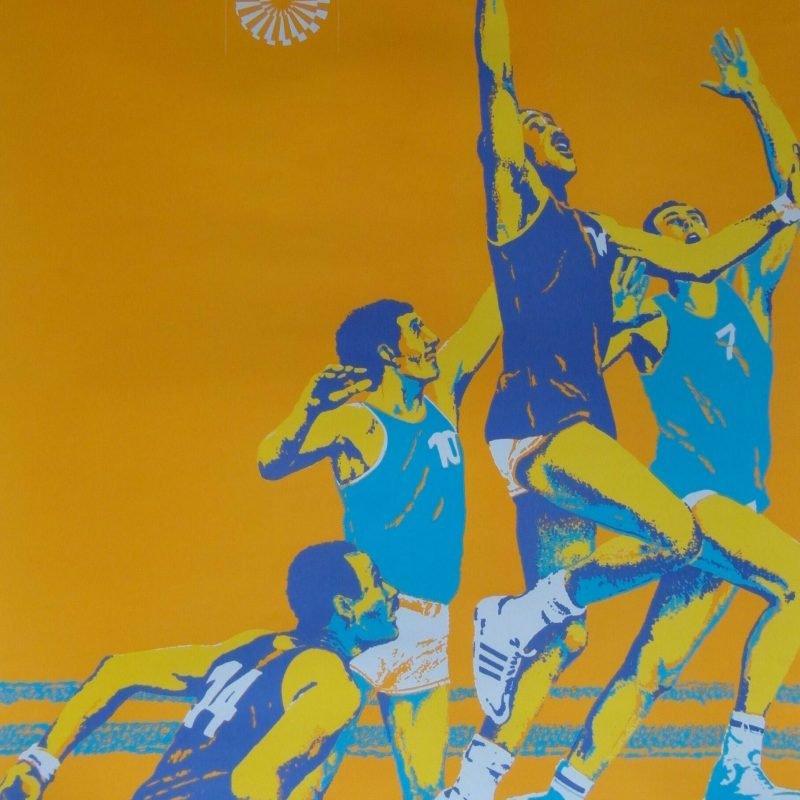 Original 1972 Olympic Games Basketball Poster