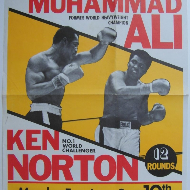 Original 1973 Mohammed Ali/ Ken Norton Closed Circuit TV Boxing Poster