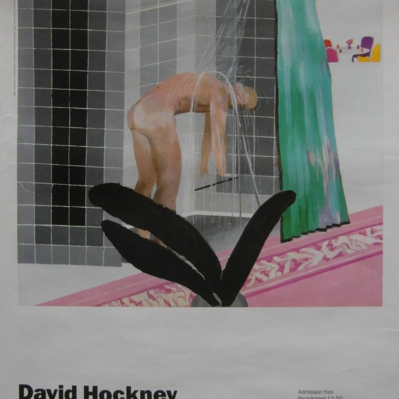 Original 1992 David Hockney Tate Gallery Exhibition Poster