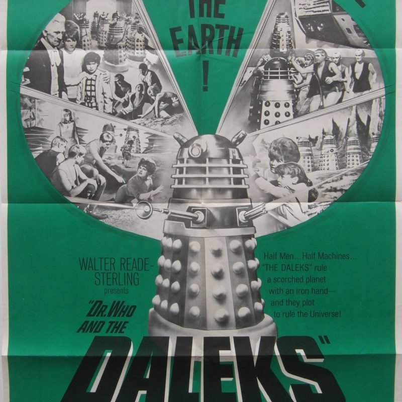 Original 1966 US One Sheet Poster for the film 'Dr Who and the Daleks'