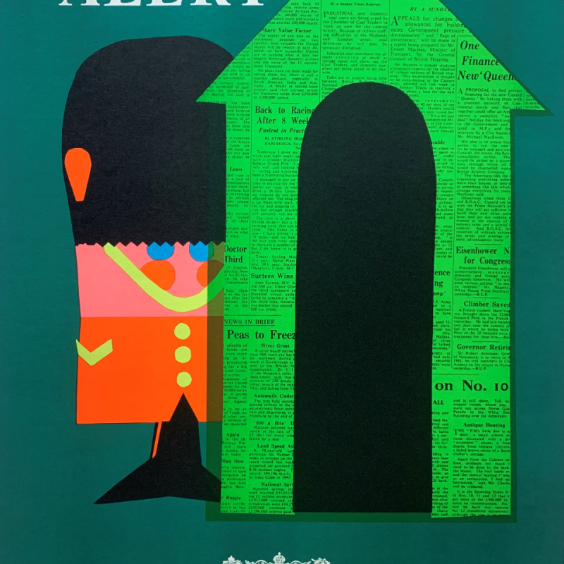 Original 1960 Sunday Times Poster 'Alert' by Patrick Tilley