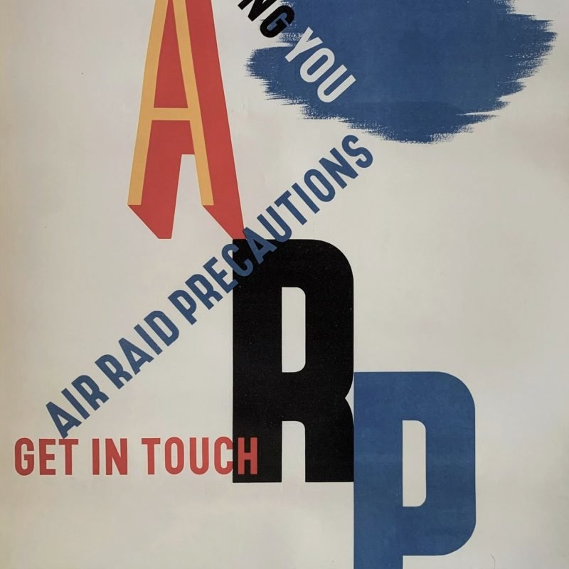 Original 1938 WW2 Air Raid Precautions Poster by Edward McKnight Kauffer