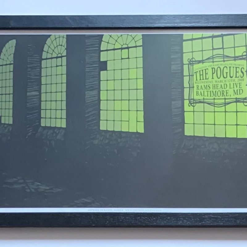 Original 1980 Daniel Danger Signed Ltd Ed. 26/180 Print- The Pogues Baltimore