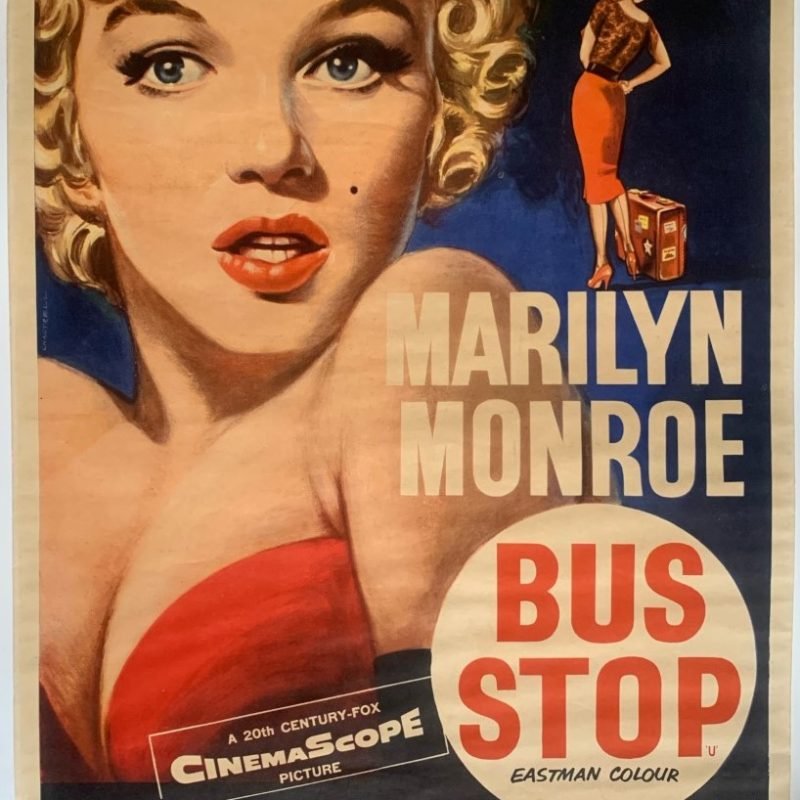 Original 1956 Marilyn Monroe UK Double Crown Poster for the Film 'Bus Stop'