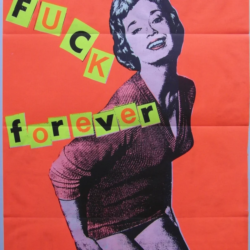 Rare Original 1986 Jamie Reid Sex Pistols 'F*** Forever' Poster