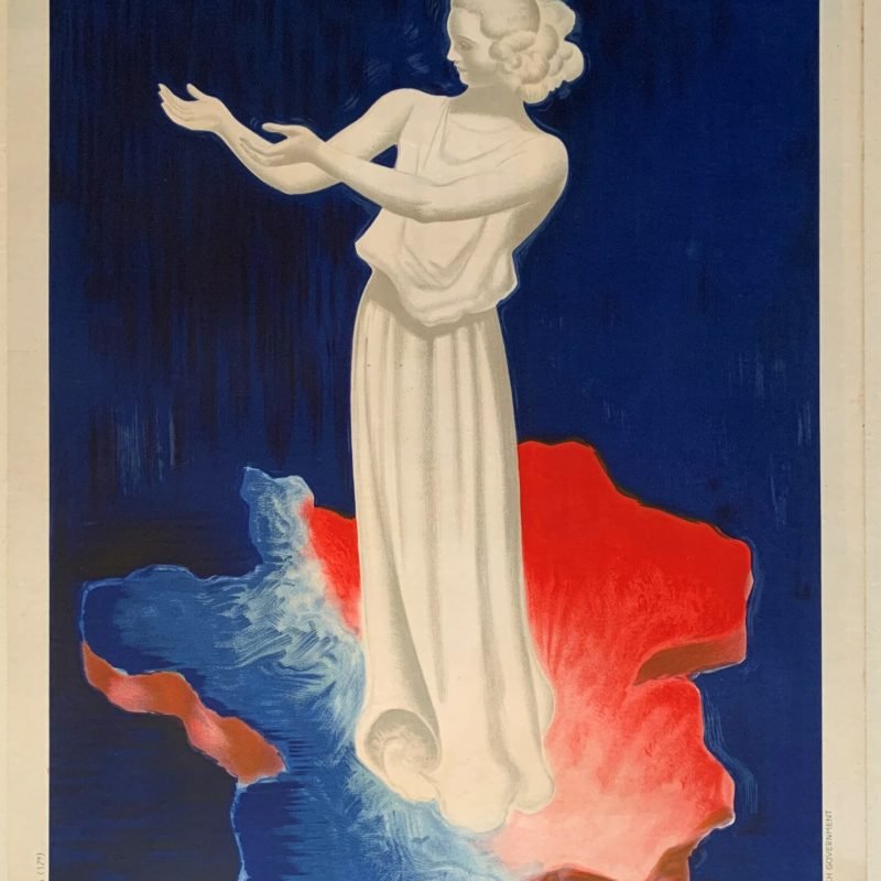 Original 1937 Art Deco 'France' poster by Leonetto Cappiello