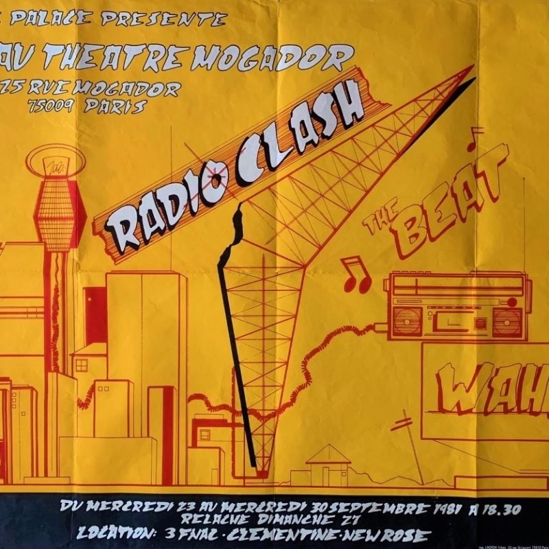 Original 1981 The Clash French/Paris Concert Poster