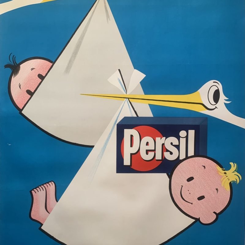 Original 1960s Large Persil Advertising Poster