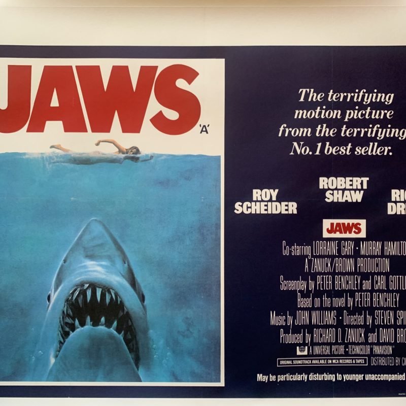 Original 1975 Jaws UK Quad Poster